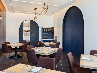 Inside the private dining room of Wolfgang Puck Kitchen + Bar