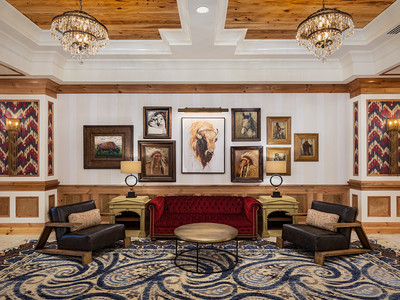 Hallway seating area outside meeting rooms